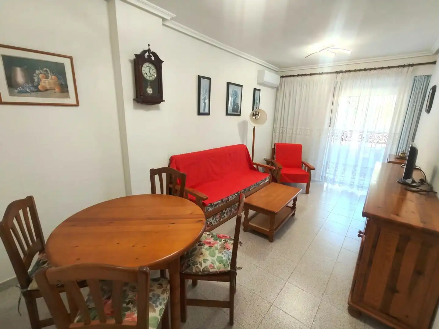 Wohnzimmer von Wohnung zur Miete in Santa Pola mit Klimaanlage, Heizung und Terrasse