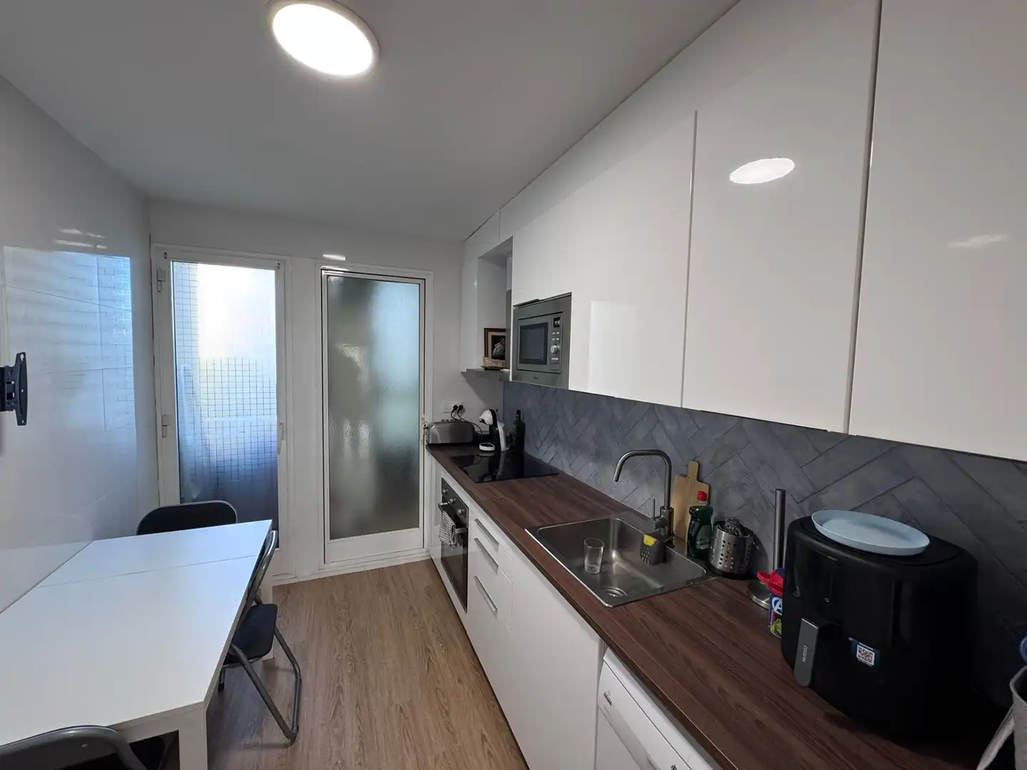 Cocina de Piso en venta en Badalona con Aire acondicionado, Parquet y Balcón