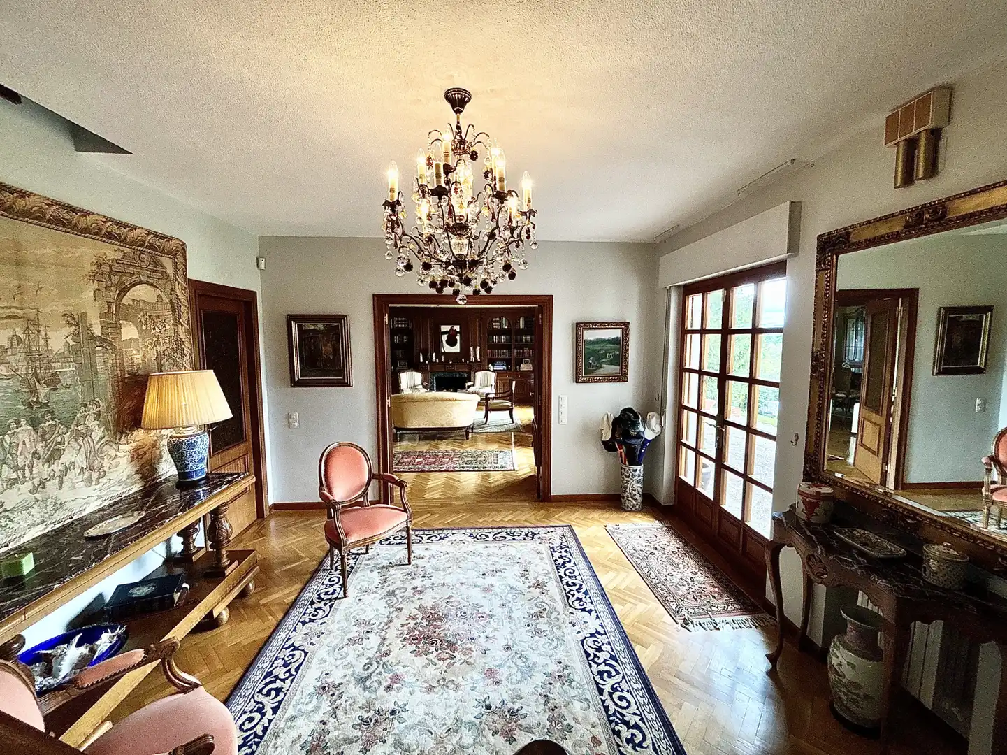 Living room of Houses for sale in Sariego  with Heating, Private garden and Parquet flooring