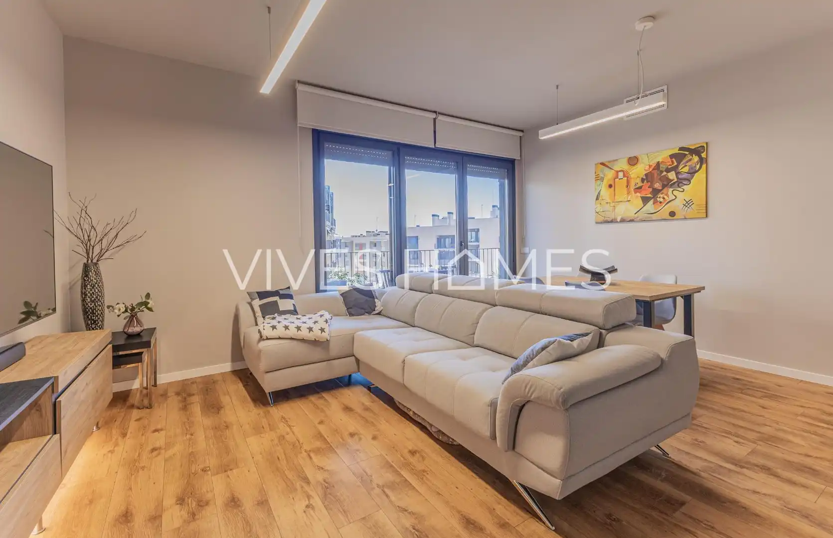Wohnzimmer von Wohnung zum Verkauf in Arenys de Mar mit Klimaanlage, Heizung und Terrasse