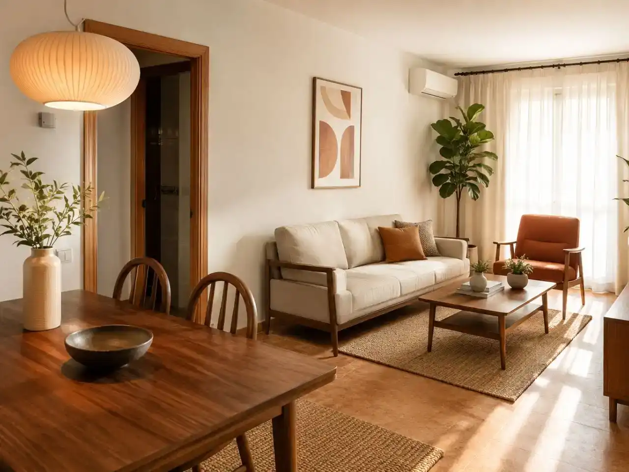 Sala d'estar de Pis en venda en Sant Feliu de Llobregat amb Aire condicionat, Terrassa i Balcó
