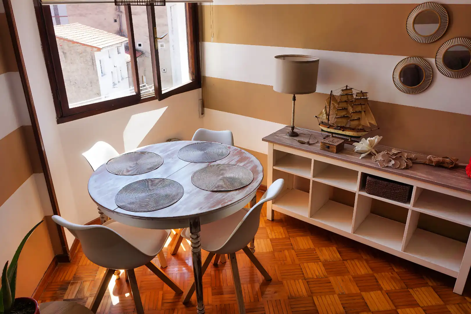 Dining room of Flat for sale in Corvera de Asturias  with Parquet flooring, Storage room and Furnished