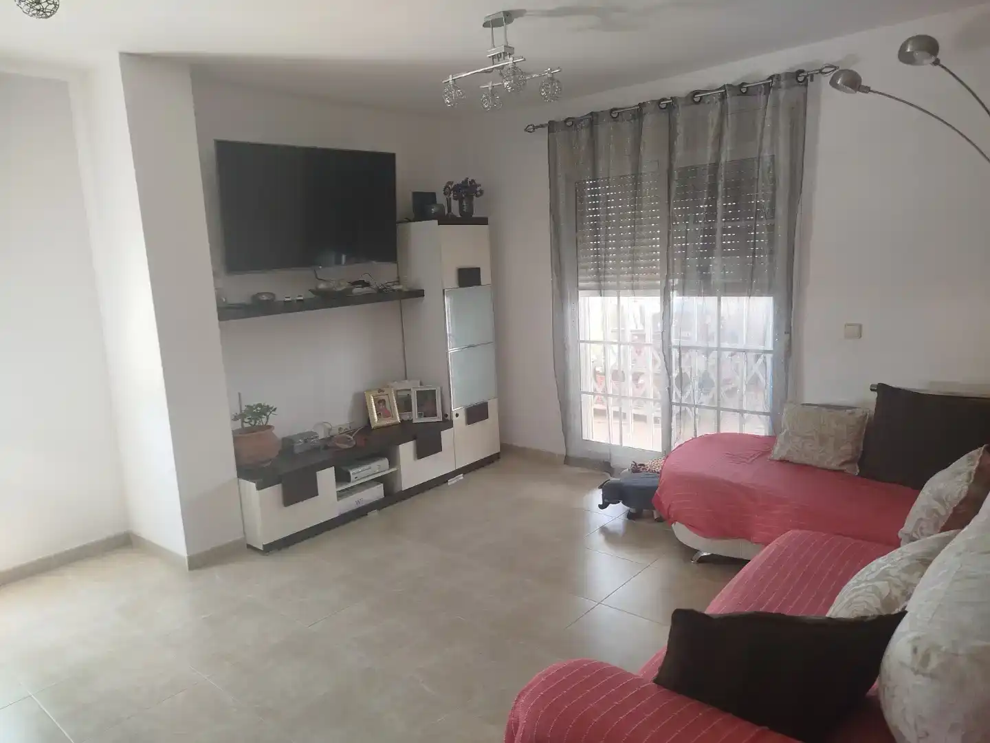 Living room of Flat for sale in Vícar  with Air Conditioner, Furnished and Oven