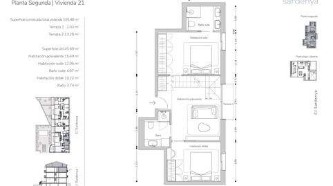 Foto 2 de Piso en venta en Carrer de Sardenya, 14, El Pedró, Girona