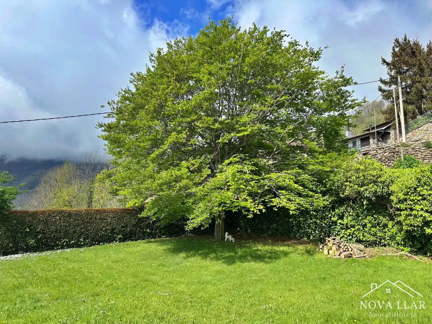 Garten von Einfamilien-Reihenhaus zum Verkauf in Vilallonga de Ter mit Heizung, Privatgarten und Terrasse