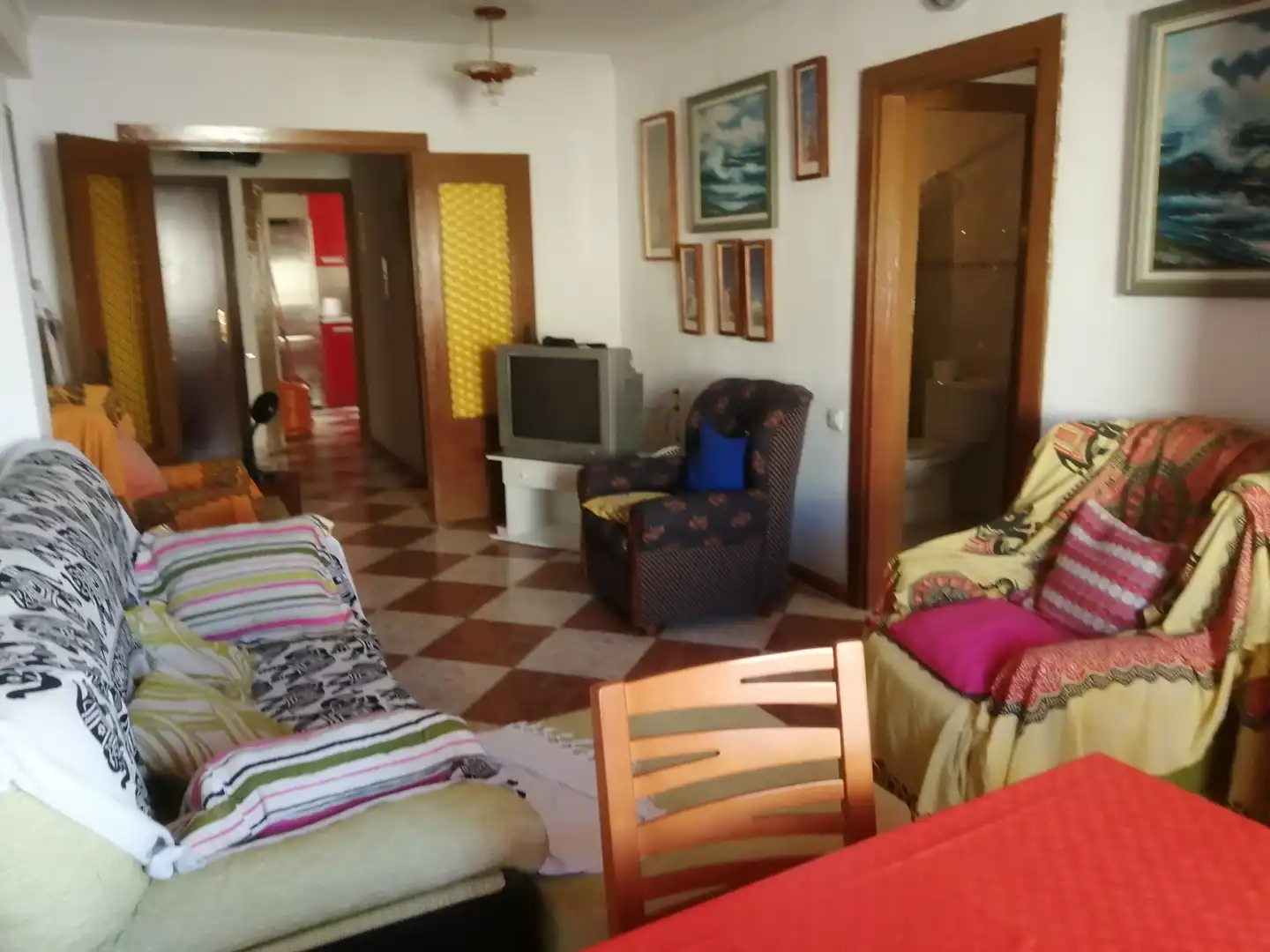 Sala de estar de Piso de alquiler en Cádiz con Aire acondicionado, Terraza y Amueblado