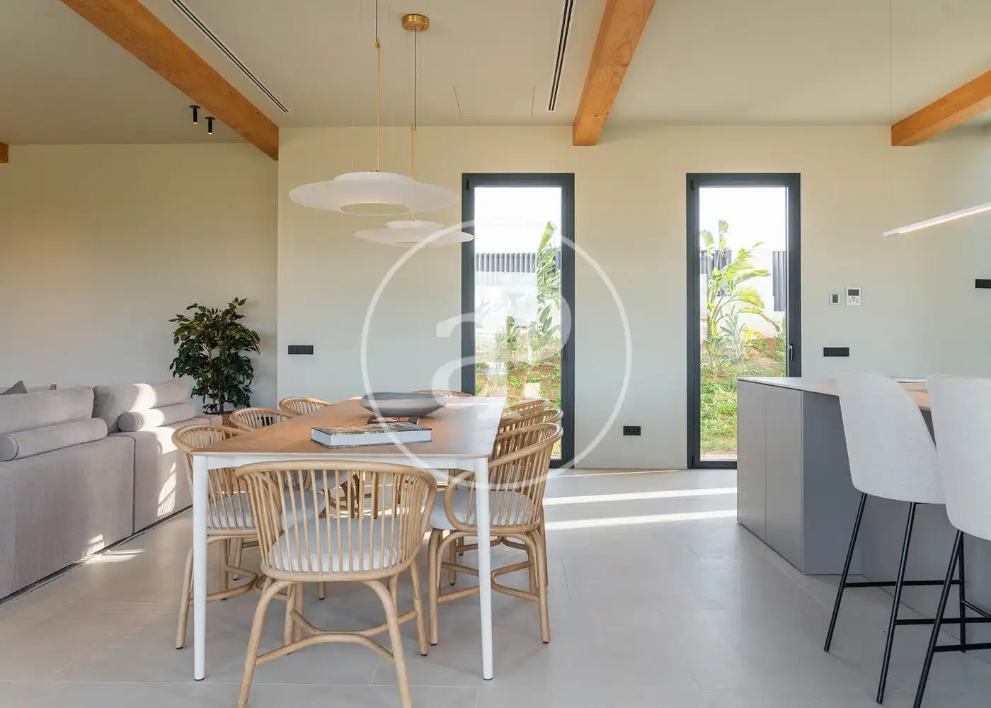 Comedor de Casa o chalet en venta en  Palma de Mallorca con Aire acondicionado, Calefacción y Jardín privado
