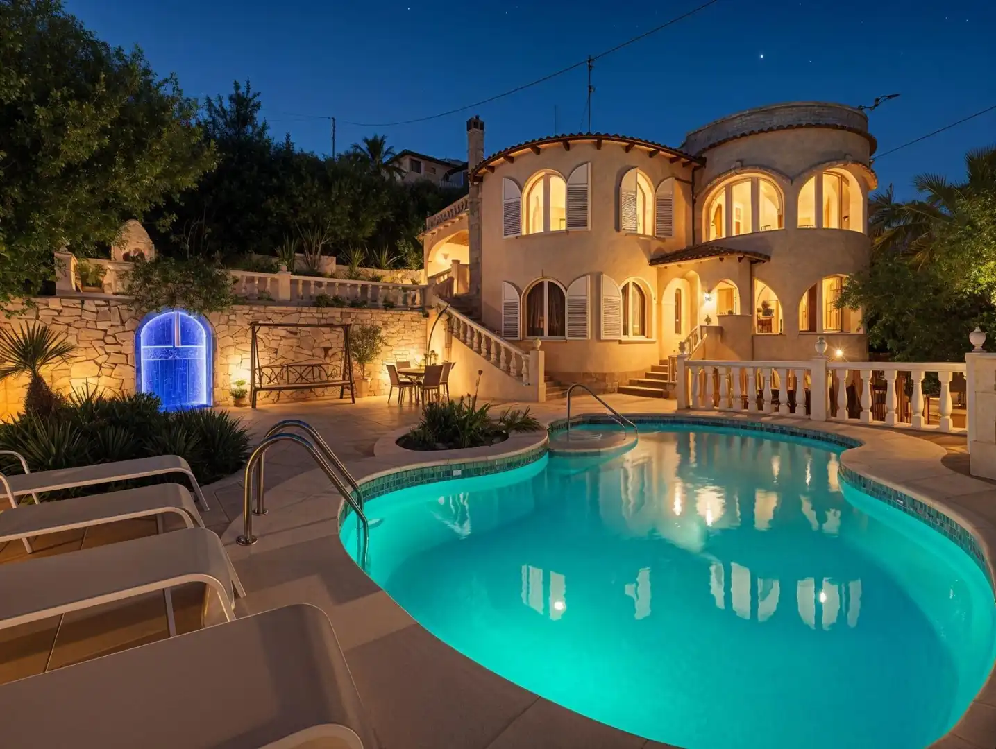 Piscina de Casa o chalet en venta en Calpe / Calp con Aire acondicionado, Calefacción y Jardín privado