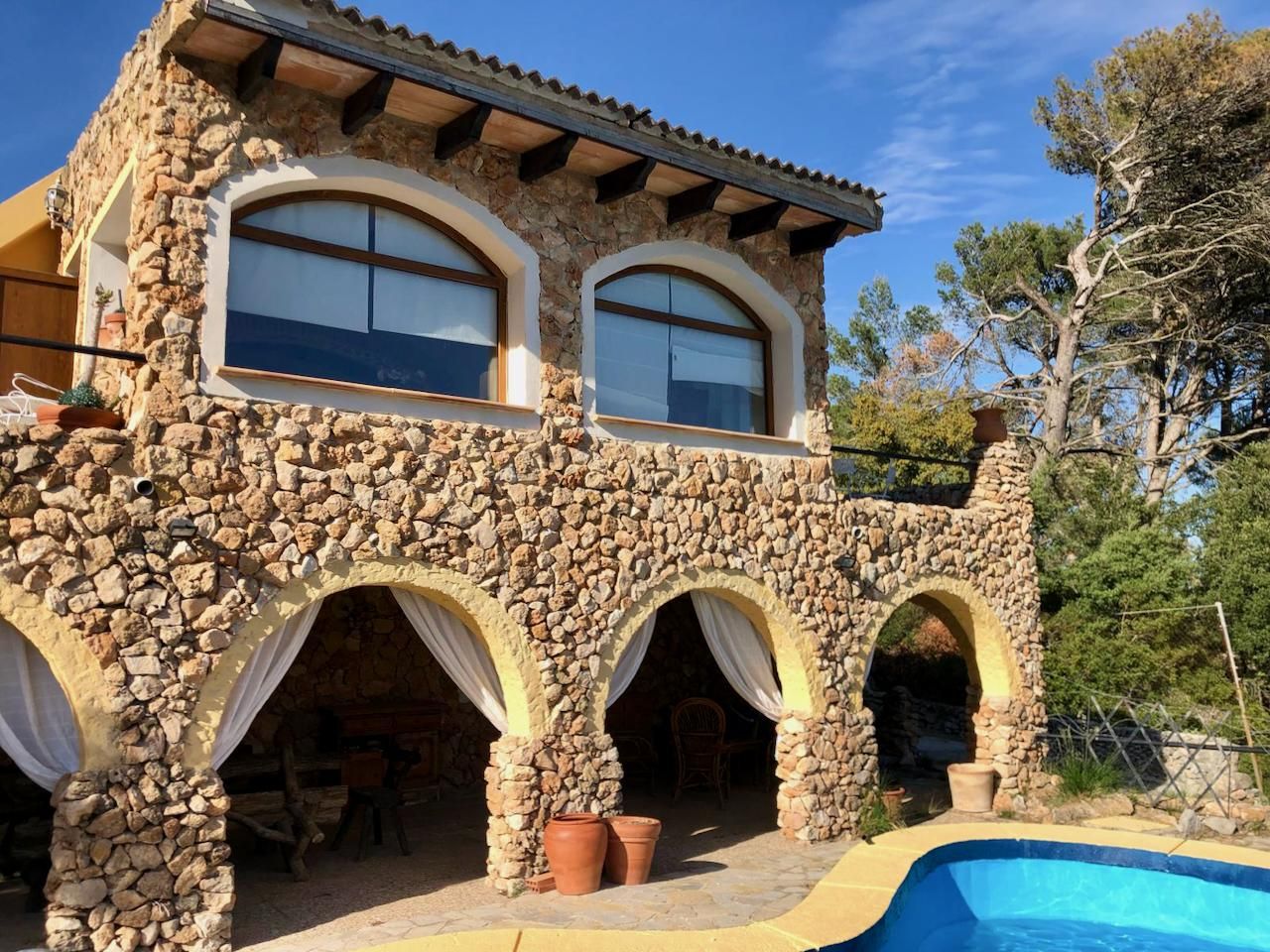 Exterior view of Country house for sale in Puigpunyent  with Heating, Private garden and Terrace