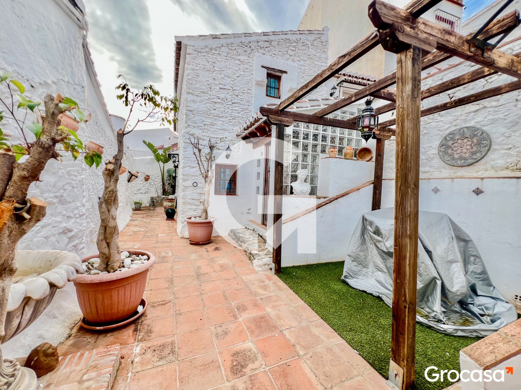 Terrassa de Casa adosada en venda en Almáchar amb Aire condicionat, Jardí privat i Terrassa