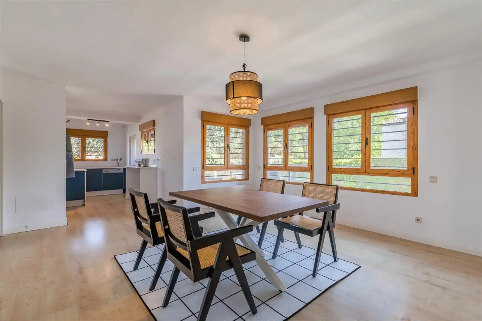Dining room of Houses for sale in Boadilla del Monte  with Air Conditioner, Swimming Pool and Balcony