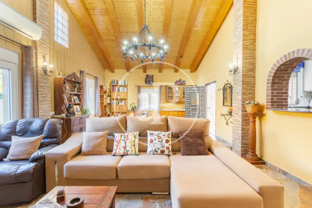 Sala de estar de Casa o chalet en venta en Montroi / Montroy con Aire acondicionado, Calefacción y Jardín privado