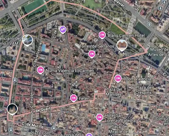 Außenansicht von Wohnungen zur Miete in Valencia mit Klimaanlage, Terrasse und Möbliert