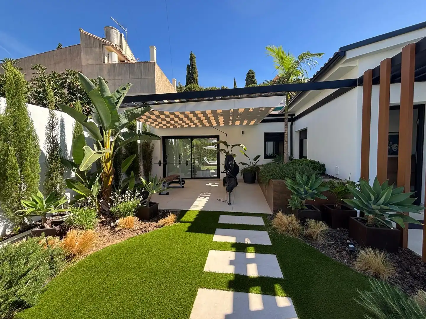 Terrassa de Casa o xalet en venda en Benalmádena amb Aire condicionat, Jardí privat i Terrassa