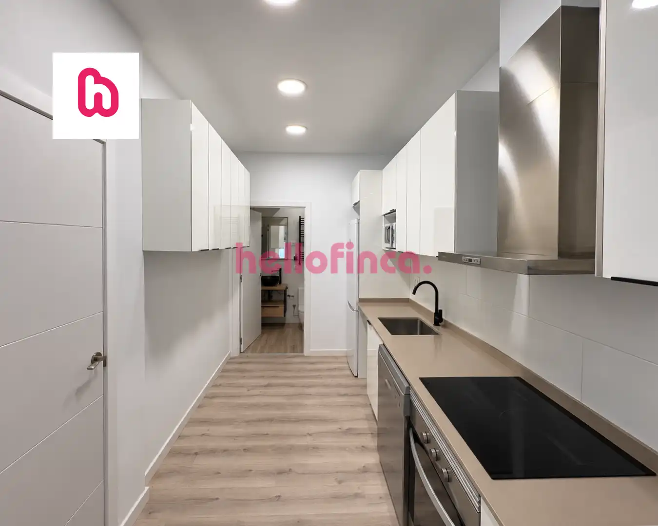 Kitchen of Flat for sale in Badalona  with Air Conditioner and Furnished