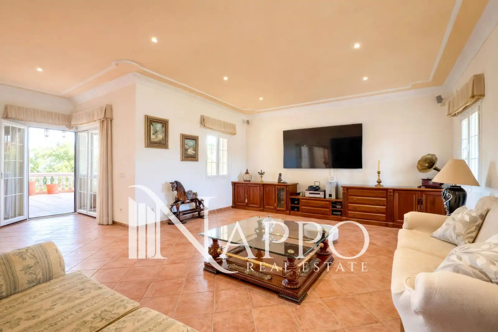 Sala d'estar de Casa o xalet en venda en Marratxí amb Aire condicionat, Terrassa i Piscina