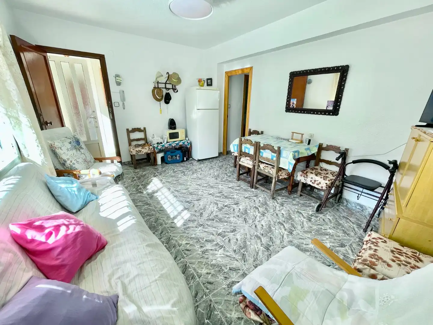 Wohnzimmer von Erdgeschoss zur Miete in San Pedro del Pinatar mit Möbliert, Waschmaschine und Mikrowelle
