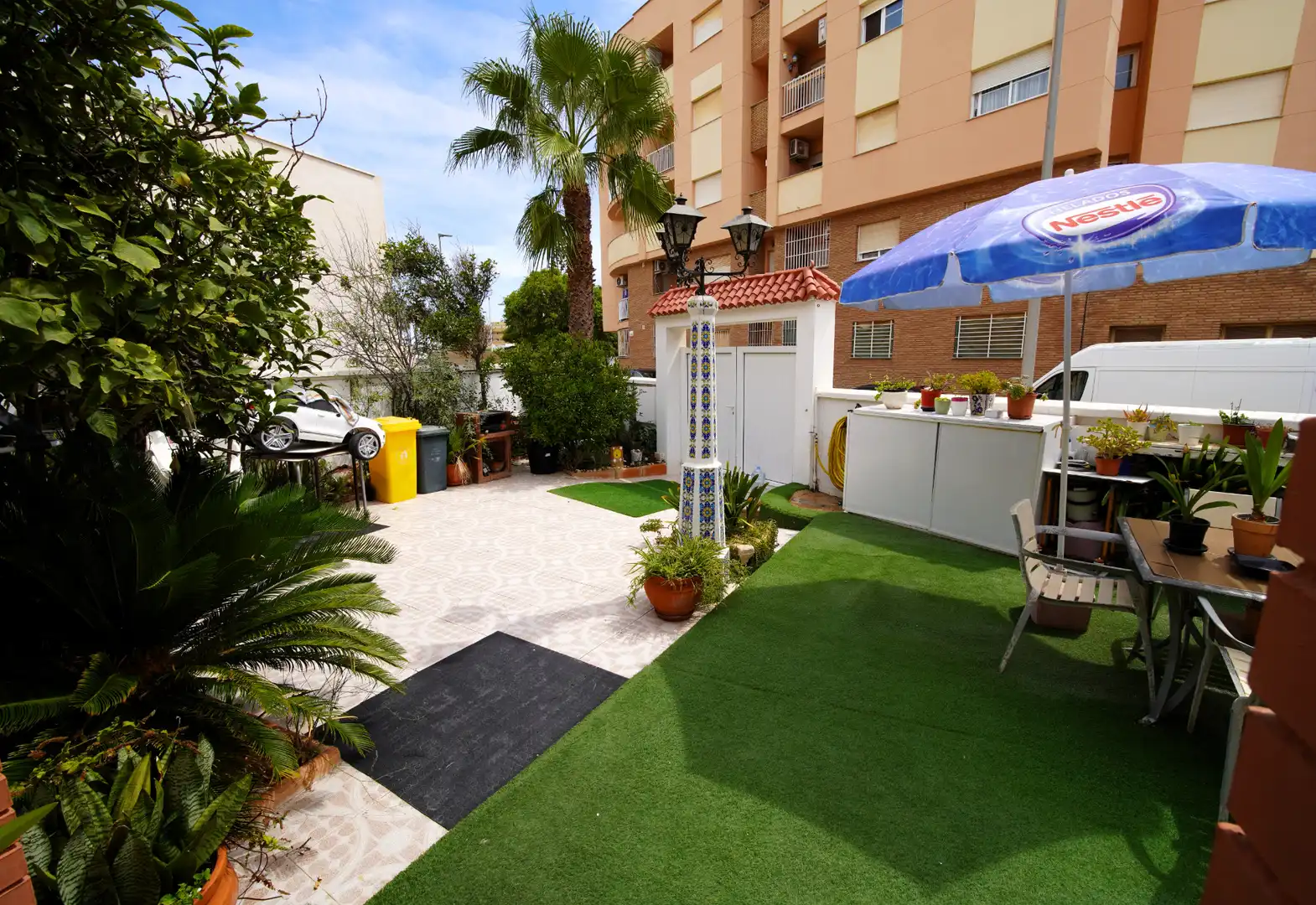 Jardín de Casa adosada en venta en Roquetas de Mar con Aire acondicionado, Jardín privado y Terraza