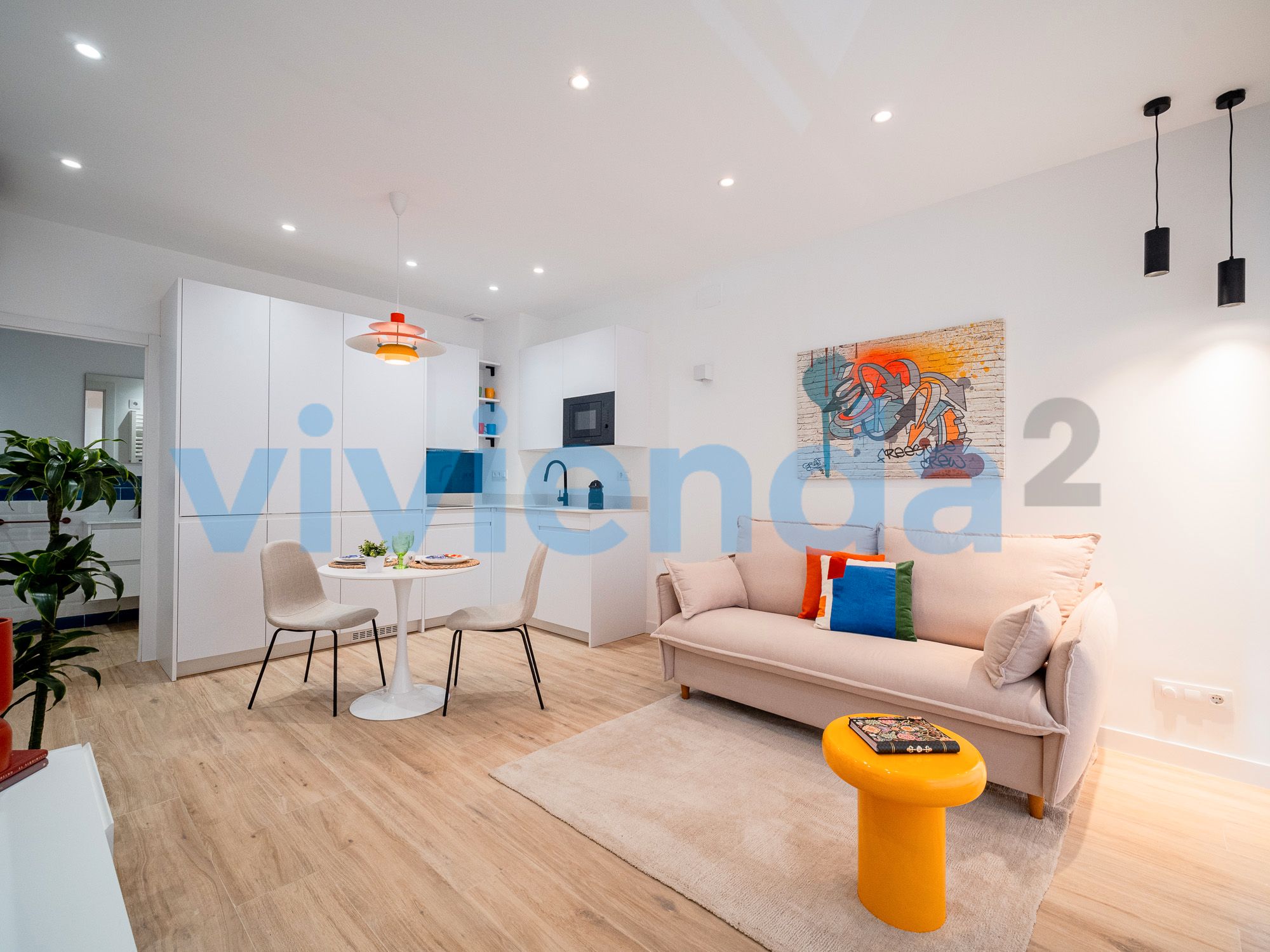 Sala d'estar de Loft en venda en  Madrid Capital amb Aire condicionat, Calefacció i Moblat