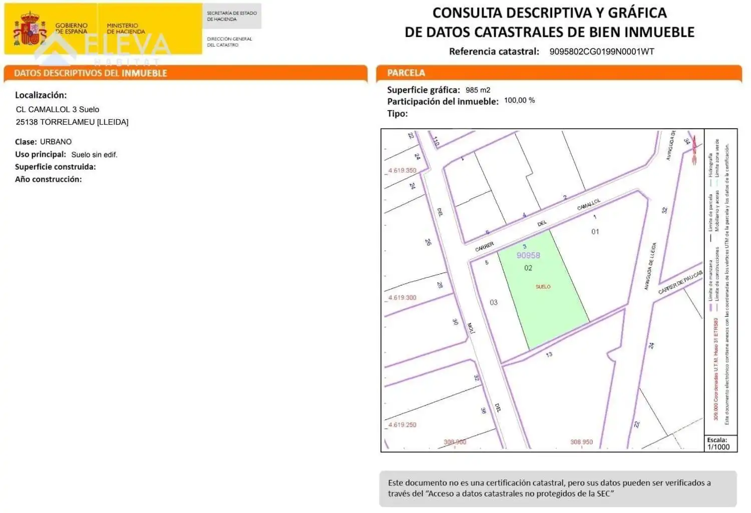 Terreno rústico en venta en CALLE DEL CAMALLOL, 3, imagen 3