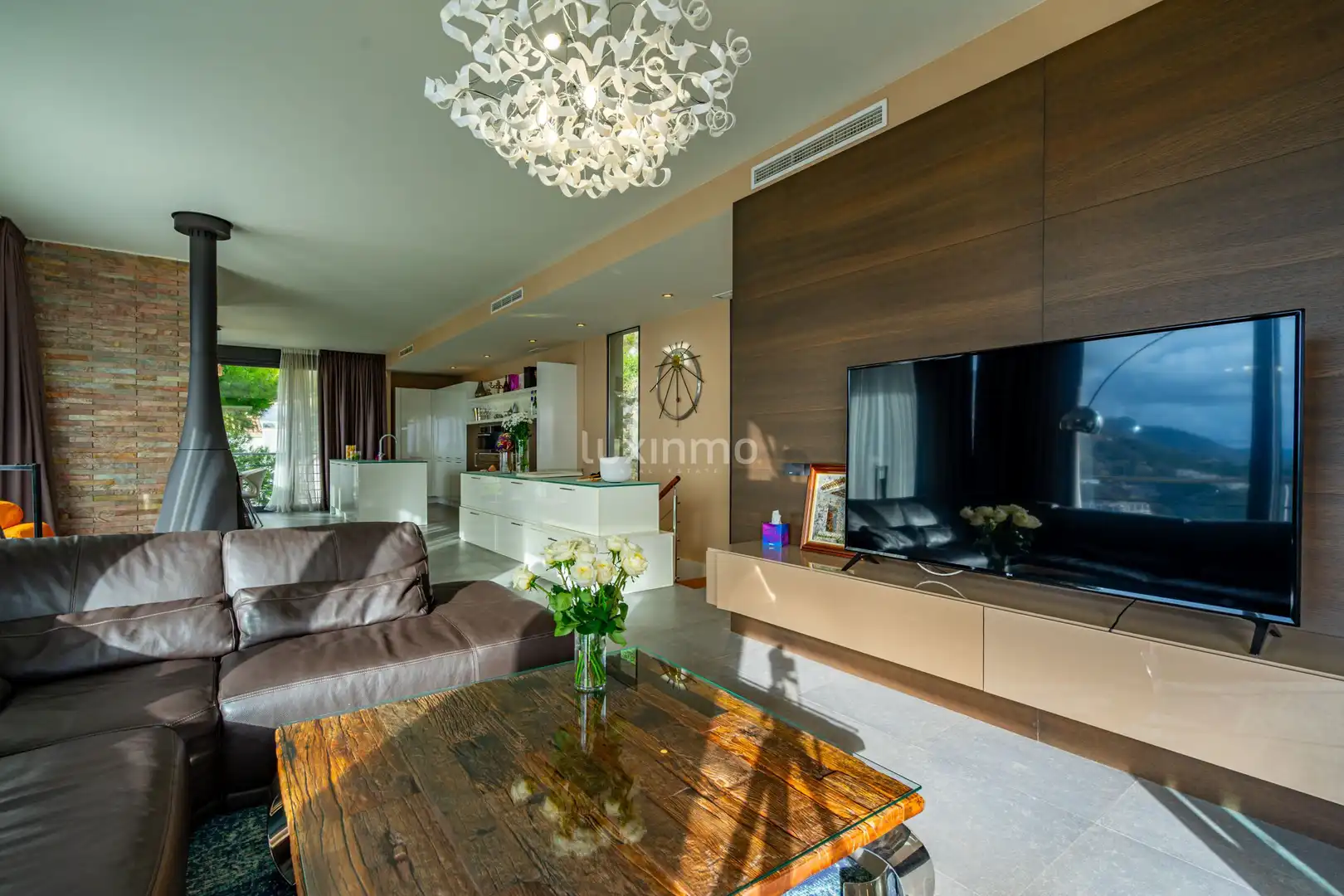 Sala de estar de Casa o chalet en venta en Altea con Aire acondicionado, Calefacción y Jardín privado
