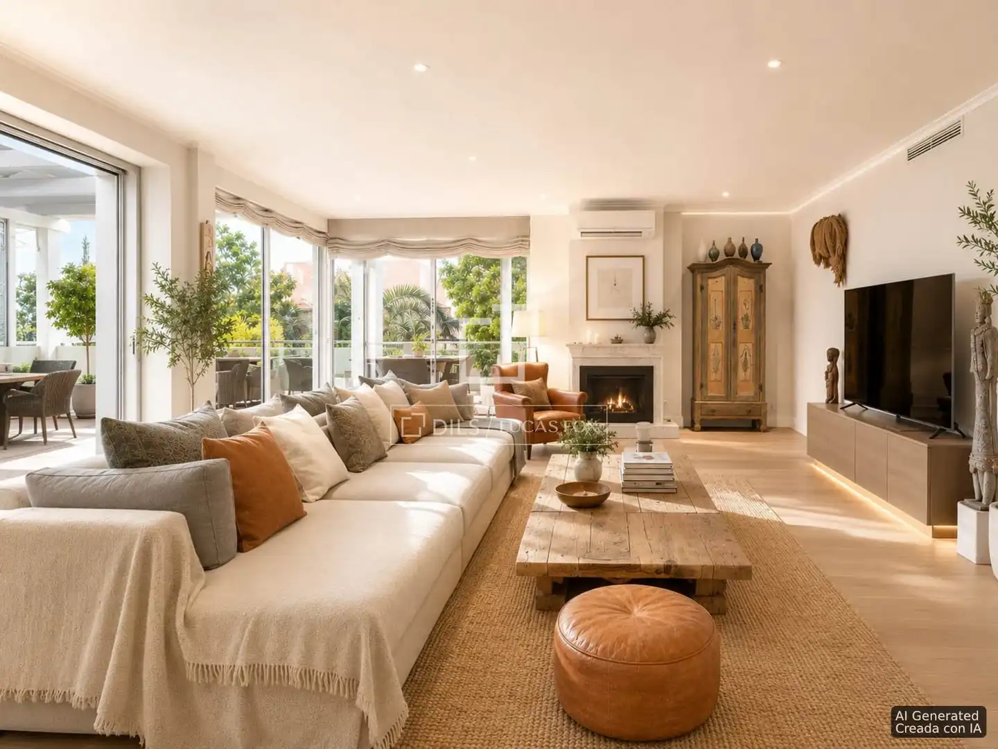 Sala de estar de Piso en venta en Barcelona con Aire acondicionado, Calefacción y Terraza