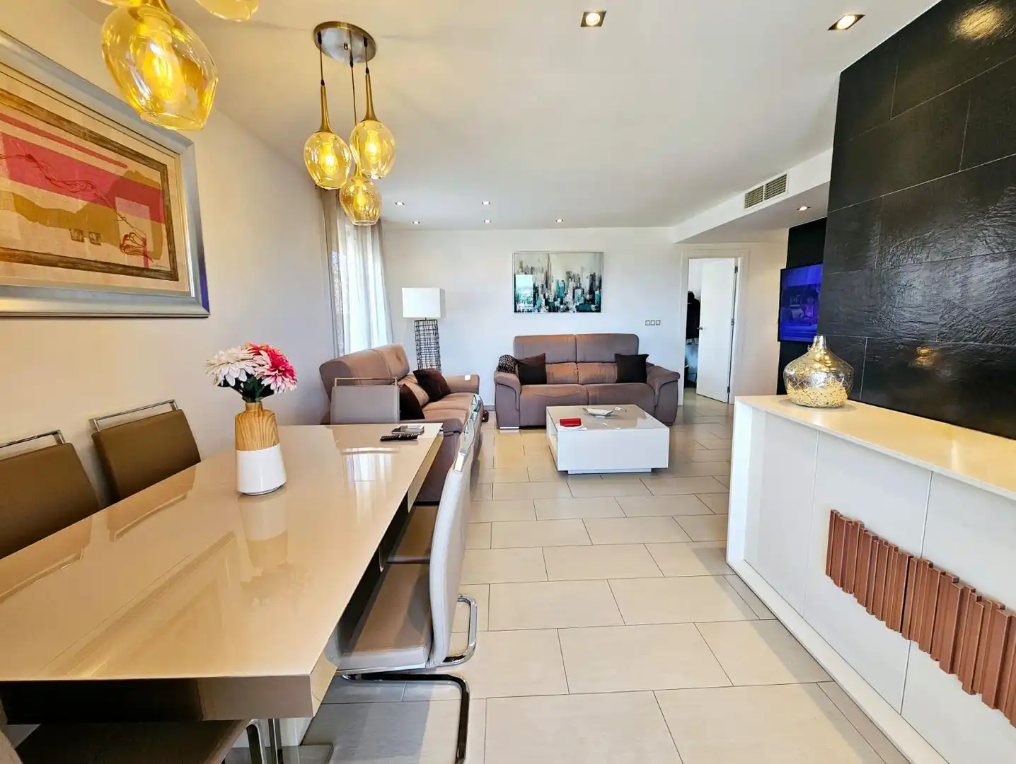 Living room of Flat for sale in Molina de Segura  with Air Conditioner, Terrace and Furnished