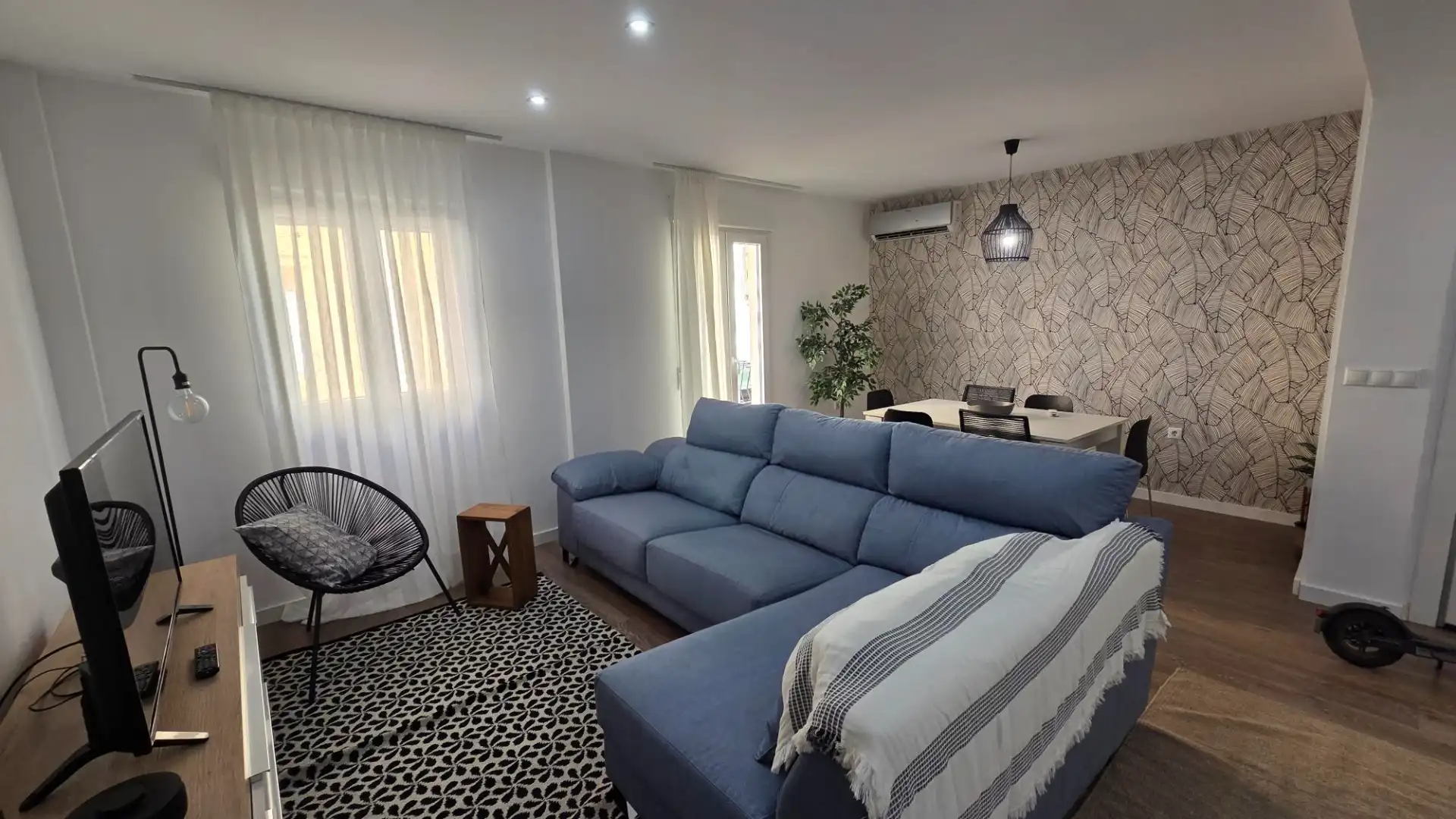 Sala de estar de Piso de alquiler en Valencia con Aire acondicionado, Amueblado y Horno