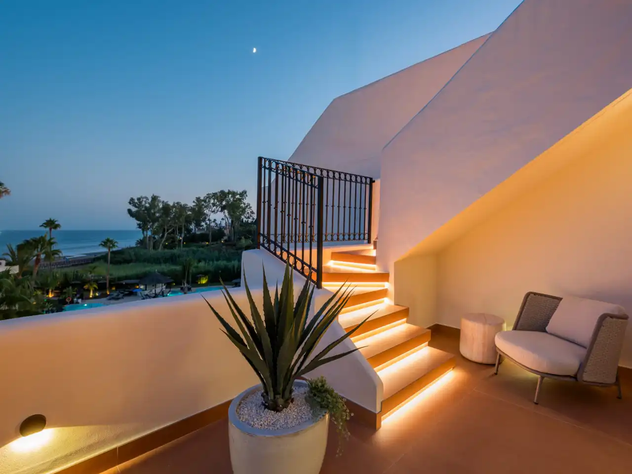 Terrace of Duplexes for sale in Estepona  with Air Conditioner, Heating and Terrace