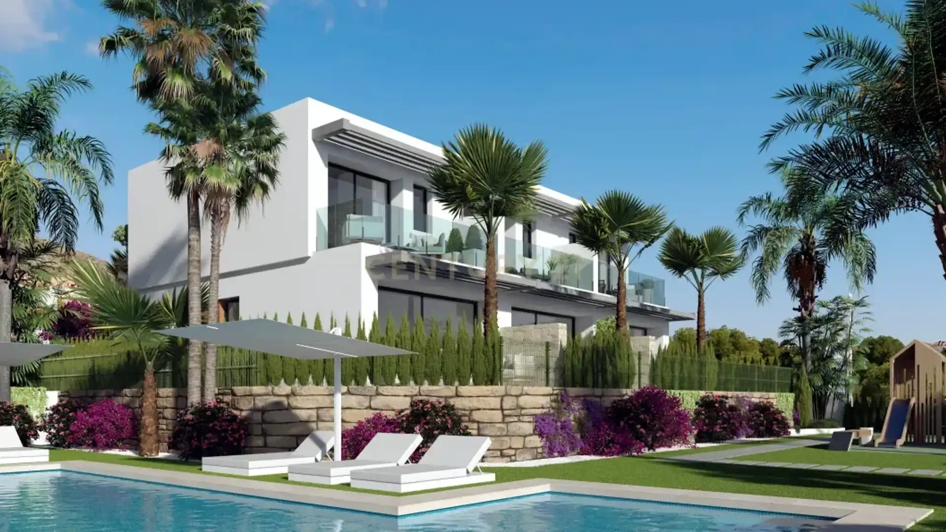 Jardín de Casa o chalet en venta en Finestrat con Aire acondicionado, Jardín privado y Trastero