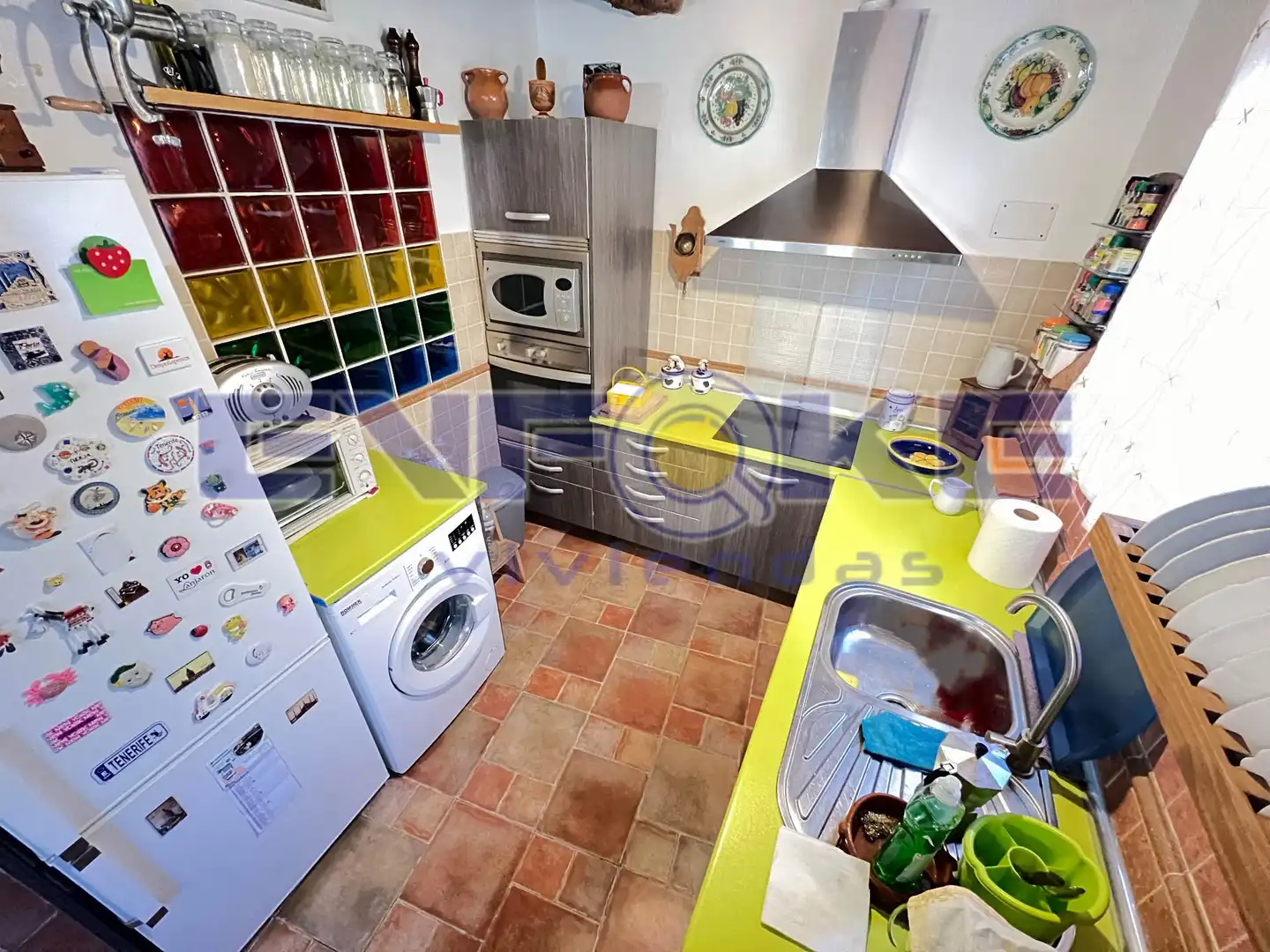 Küche von Einfamilien-Reihenhaus zum Verkauf in Moratilla de los Meleros mit Heizung, Parkett und Möbliert