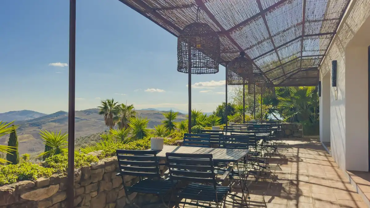 Terrassa de Finca rústica en venda en Villanueva de la Concepción amb Aire condicionat, Jardí privat i Terrassa