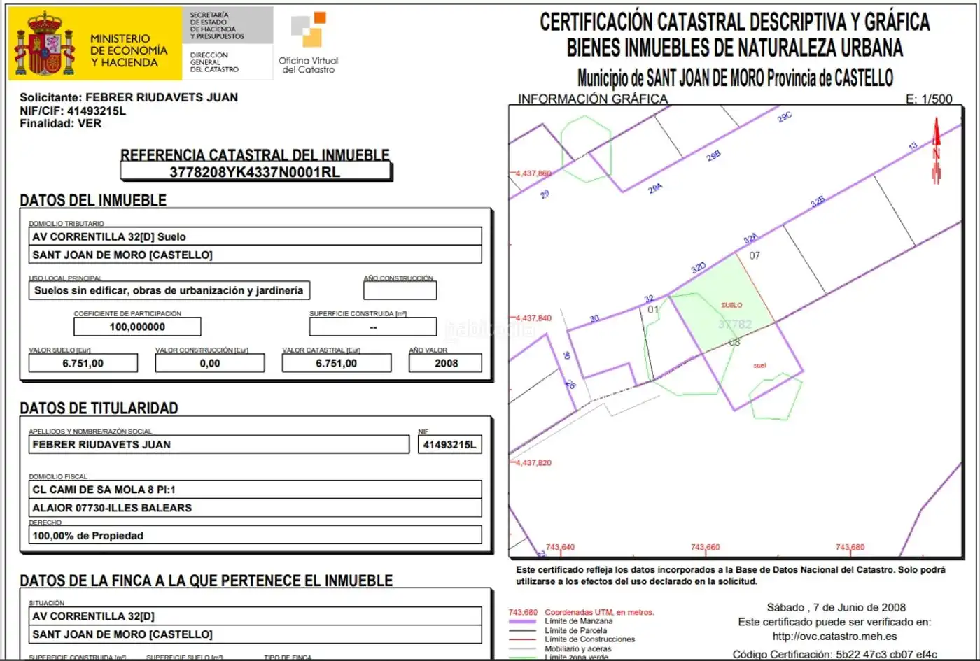 Residential land for sale in Avinguda de Correntilla 13, imagen 4