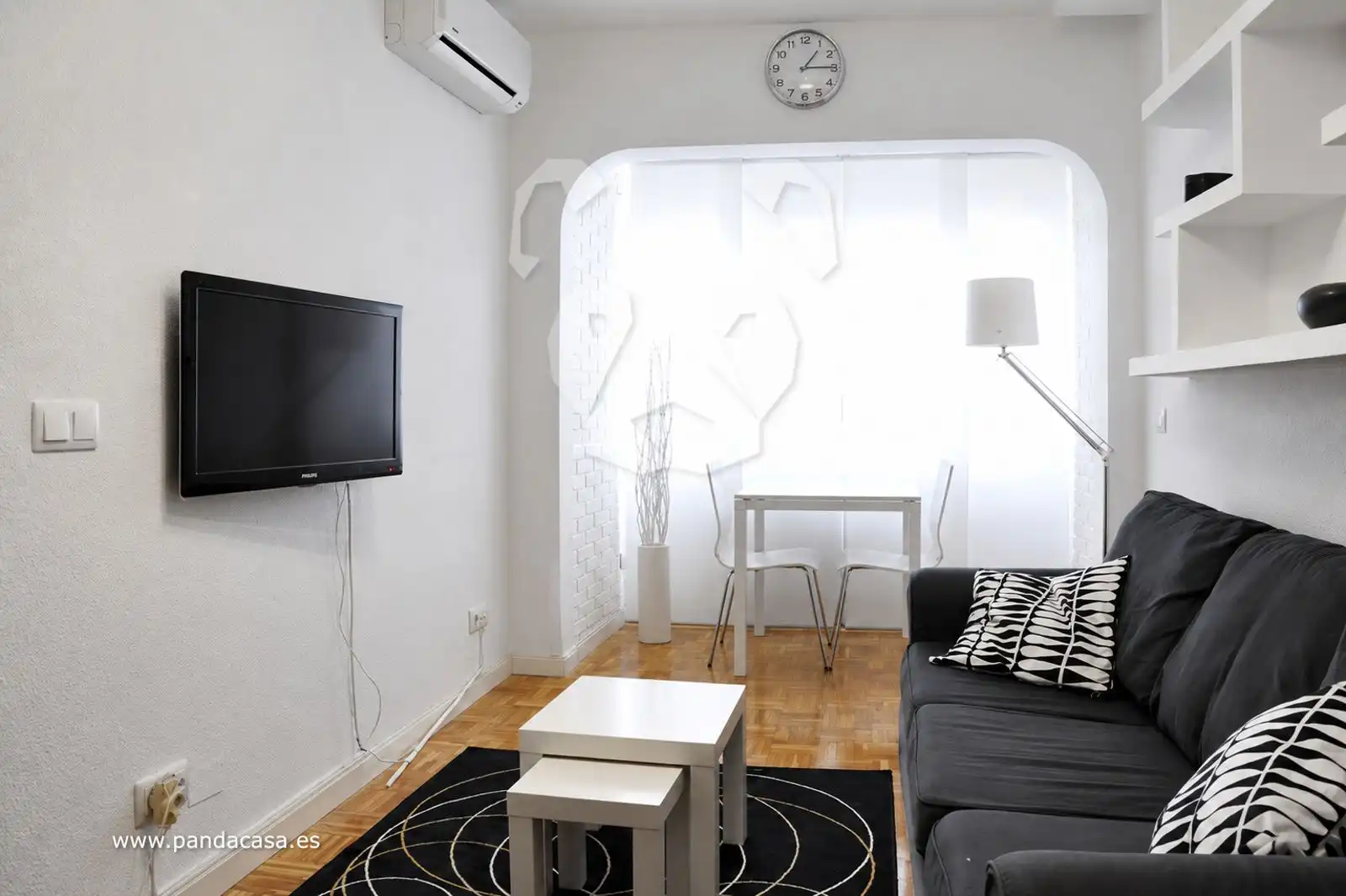 Wohnzimmer von Wohnung zur Miete in Madrid mit Klimaanlage, Heizung und Schwimmbad