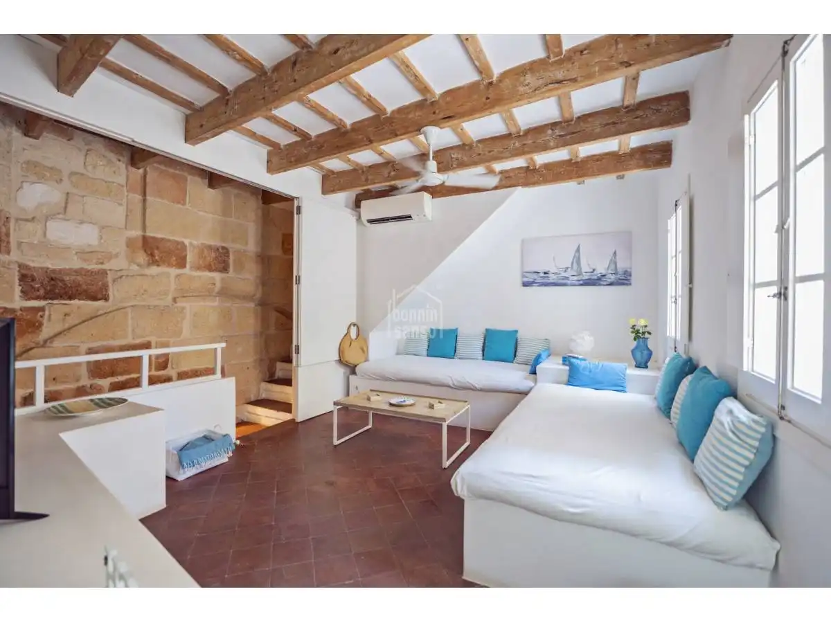 Sala de estar de Apartamento en venta en Ciutadella de Menorca con Calefacción, Terraza y Amueblado
