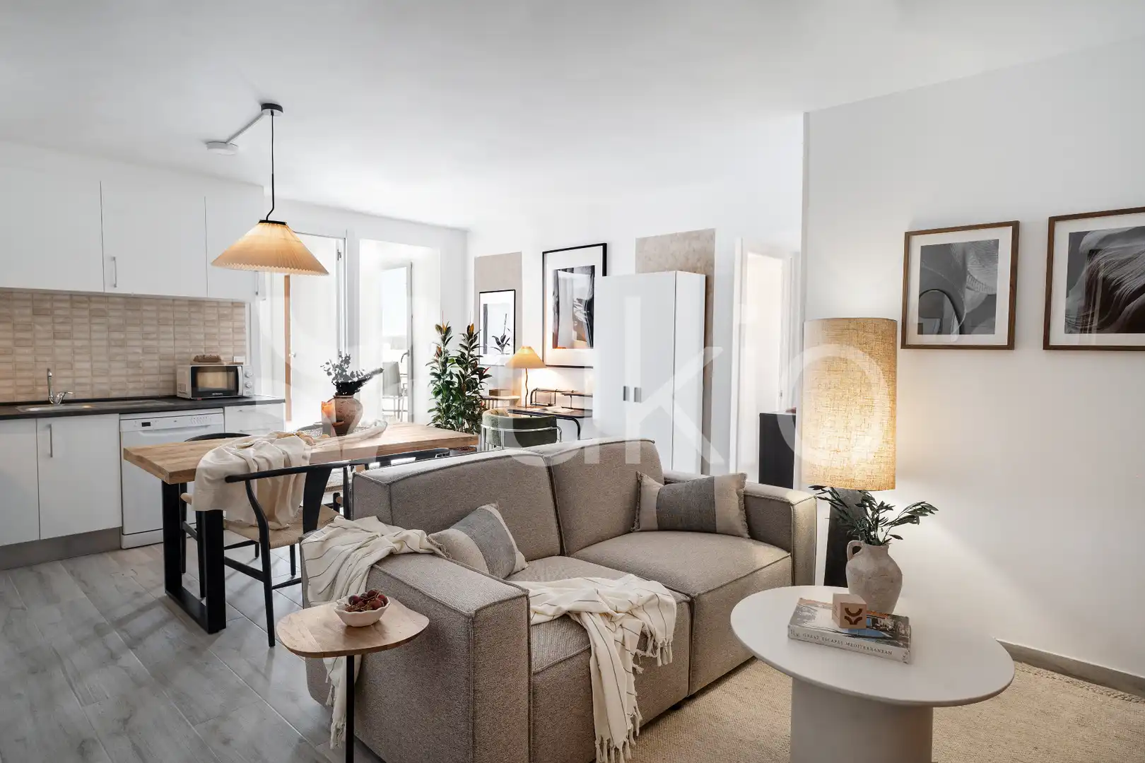 Sala de estar de Apartamento de alquiler en  Madrid Capital con Aire acondicionado, Calefacción y Terraza