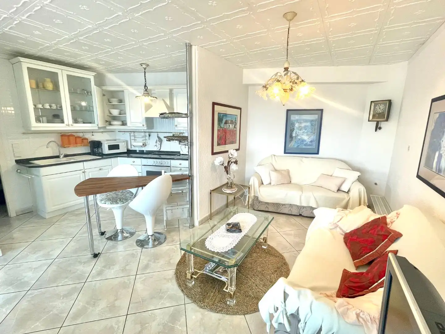 Living room of Flat for sale in Roses  with Terrace and Balcony