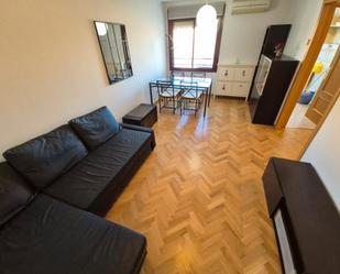 Living room of Flat to rent in  Madrid Capital  with Private garden, Storage room and Furnished