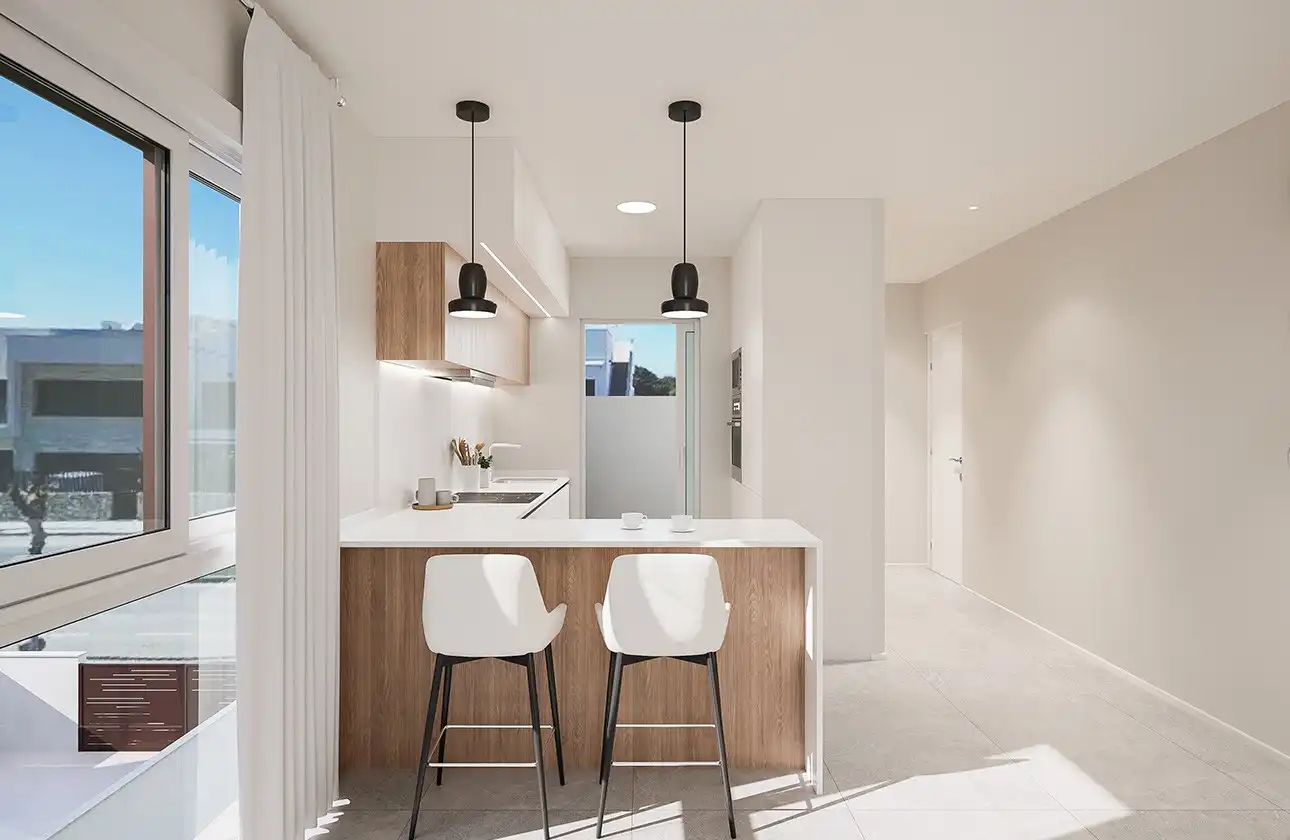 Cocina de Apartamento en venta en Pilar de la Horadada con Aire acondicionado, Calefacción y Terraza