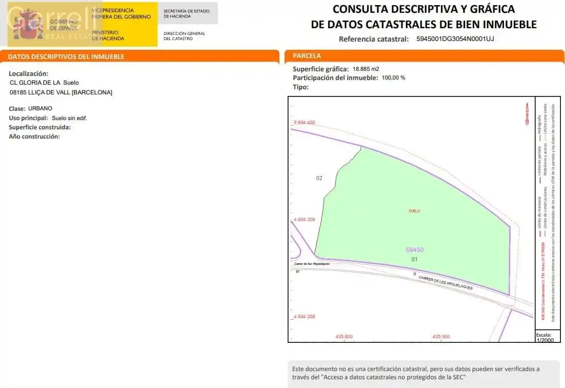 Terrenos y solares en venta en CL DE LA GLORIA
 LLIÇA DE VALL (BARCELONA), imagen 2