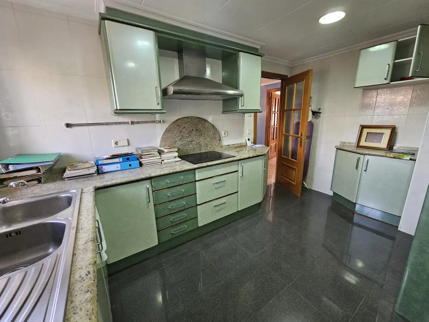 Kitchen of Flat for sale in Valencia  with Furnished and Balcony