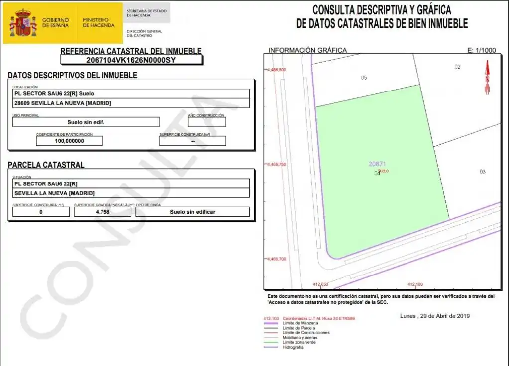 Terreno en venta en Sevilla la Nueva