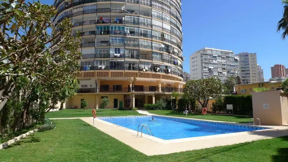 Swimming pool of Study for sale in Benidorm  with Air Conditioner, Private garden and Furnished