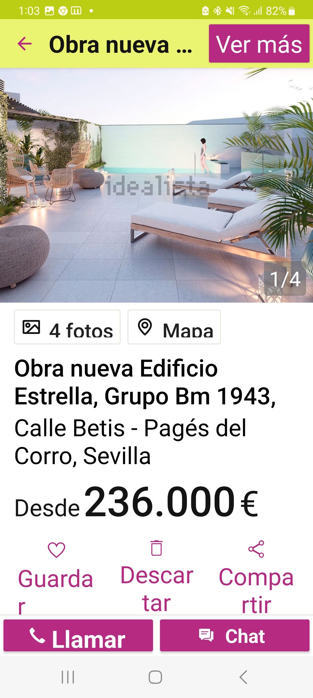 Vista exterior de Piso en venta en  Sevilla Capital con Aire acondicionado