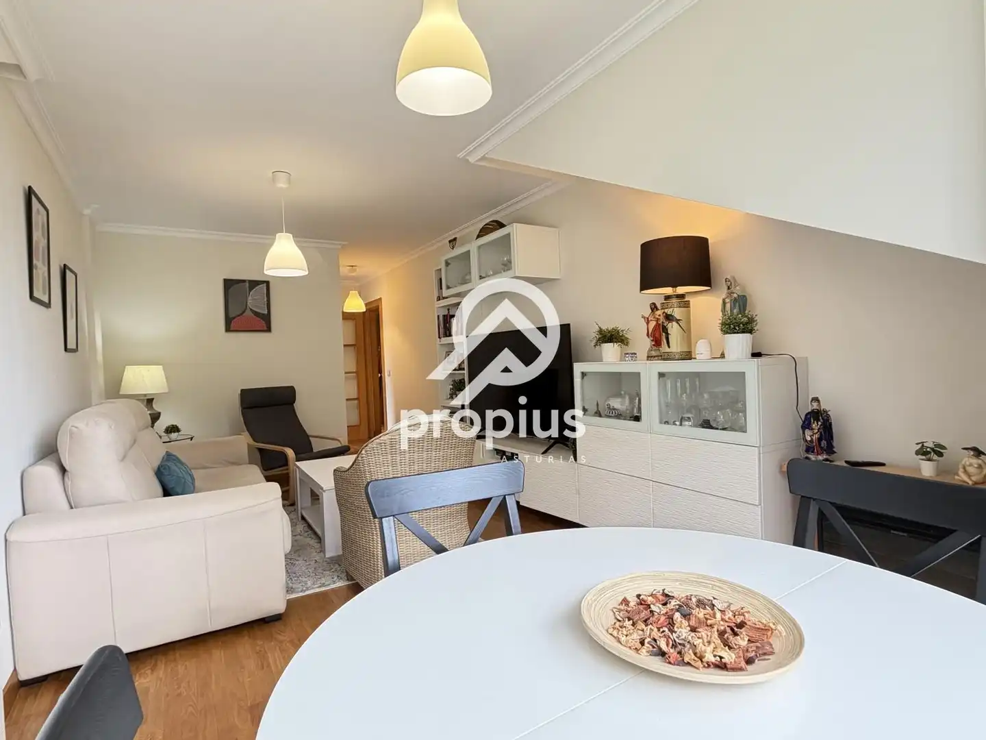 Living room of Flat for sale in Llanes  with Heating and Furnished