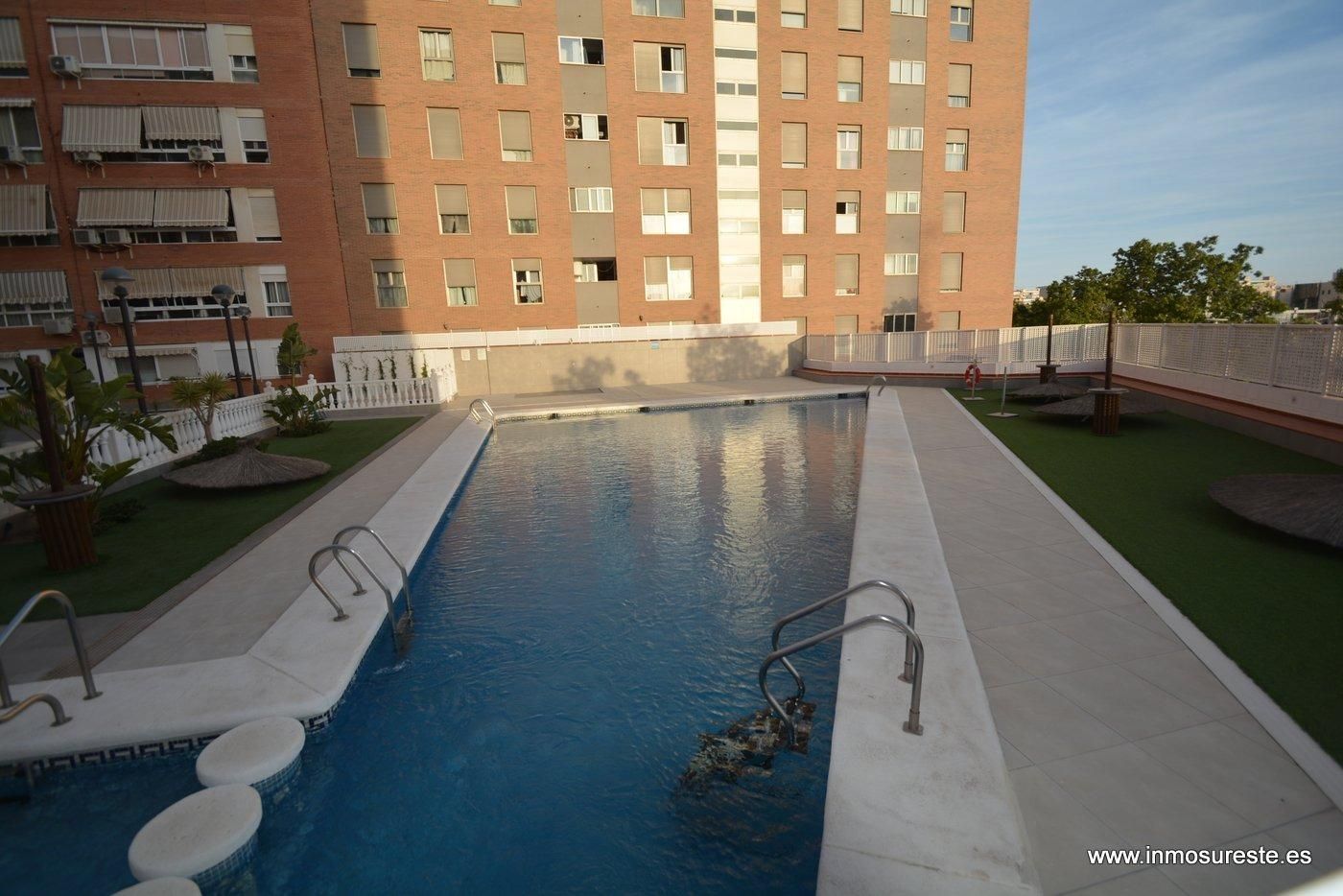 Swimming pool of Flat for sale in Alicante / Alacant  with Air Conditioner, Private garden and Community pool