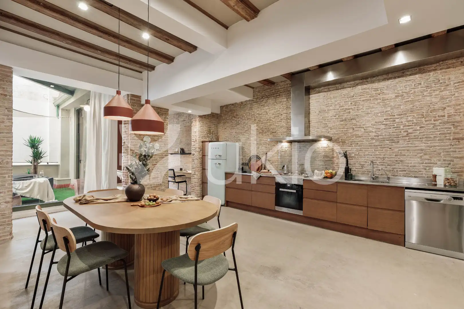Kitchen of Apartments for rent in Barcelona  with Air Conditioner, Heating and Terrace