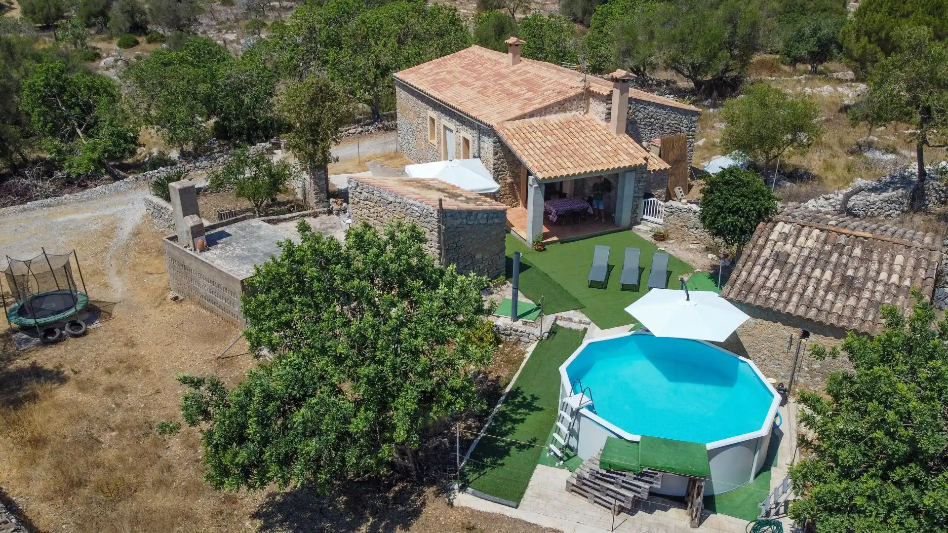 Piscina de Finca rústica de alquiler en Artà con Aire acondicionado, Calefacción y Trastero