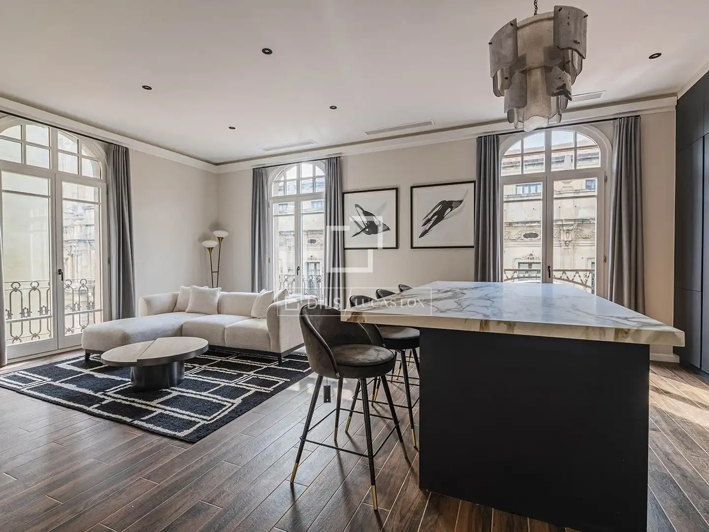 Sala de estar de Piso en venta en Barcelona con Aire acondicionado, Calefacción y Balcón
