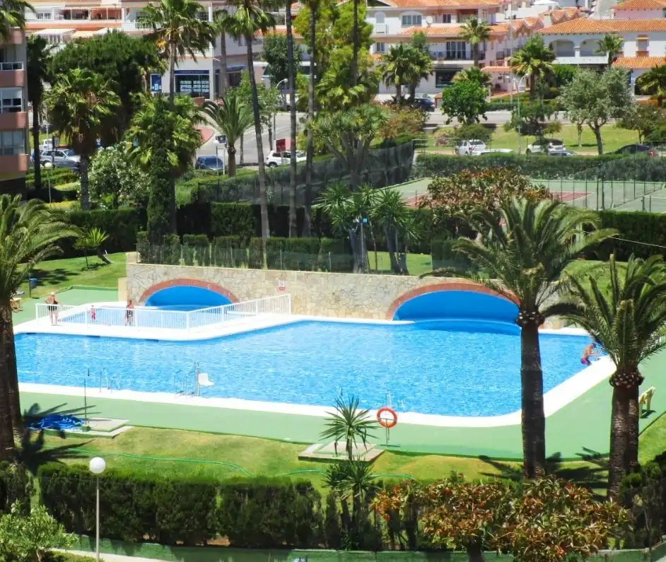 Swimming pool of Apartments for rent in Torrox  with Air Conditioner, Heating and Furnished